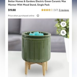 Better Homes & Gardens Electric green Ceramic Wax Warmer.